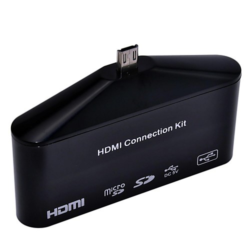 USB OTG-SD TF Card Reader МХЛ в HDMI HDTV адаптер Подключение камер Комплект для Samsung Galaxy S3.S4.Note 2