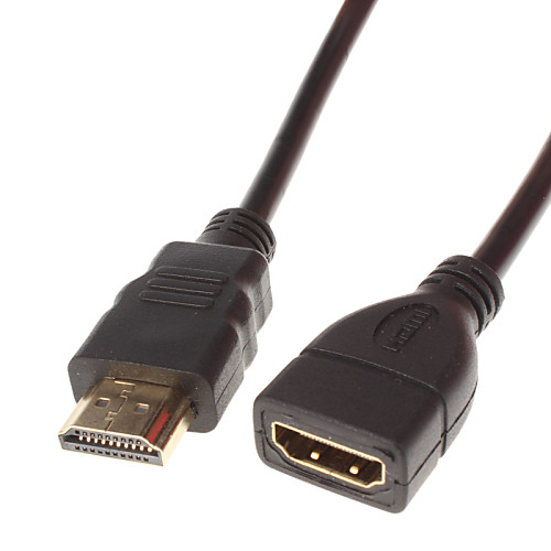 HDMI V1.3 для HDMI V1.3 М / Ж кабель OD 5,5 черный (0,3 М)