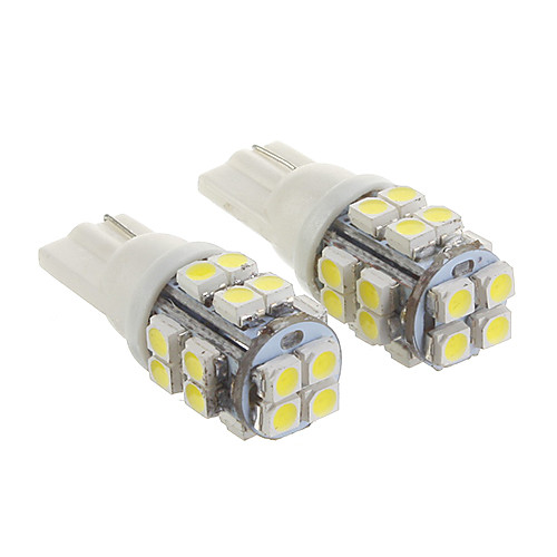 T10 20x3528SMD холодный белый свет Светодиодные лампы для автомобилей (12V, 2 шт)