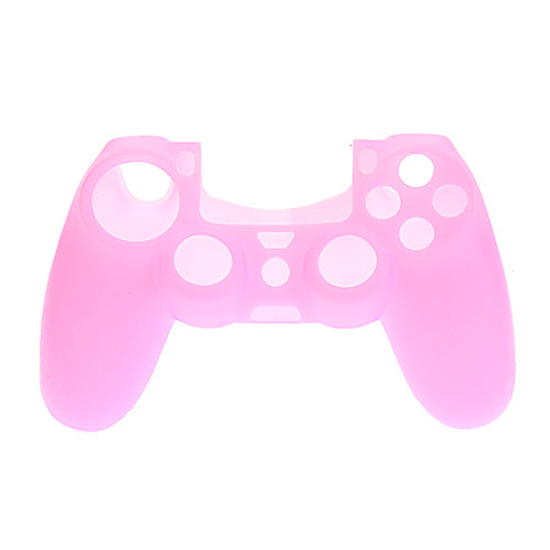 Силиконовая кожа и джойстик Захваты для PS4 Controller (розовый)