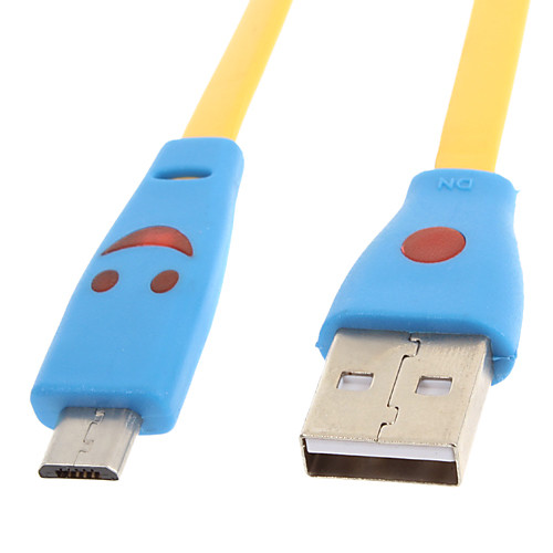 Micro USB 2.0 для USB 2.0 м / м Освещение Кабель Желтый (1M)