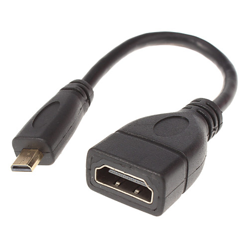 HDMI V1.3 для Micro HDMI V1.3 М / Ж диаметр кабеля 4.0mm Black (0,15 М)