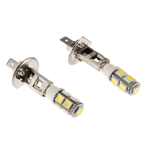 H1 5W 9x5060SMD 350LM 5500-6500K Холодный белый свет Светодиодные лампы для автомобилей (12V)