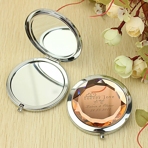 Персональный подарок Forever Love Pattern Chrome Compact Mirror