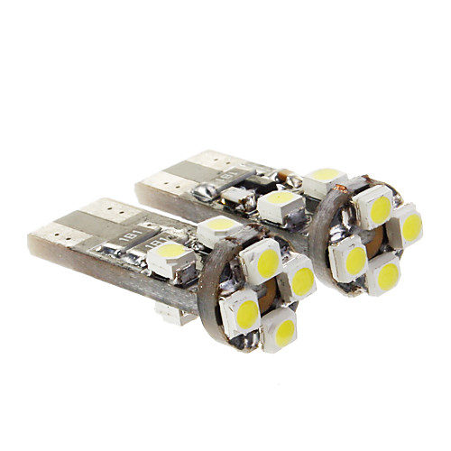 T10 5W 8x3528SMD 350LM 6000K холодный белый свет Светодиодные лампы для автомобилей (9-14В, 2 шт)