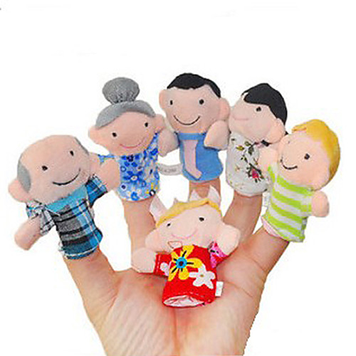 6 шт Нежный рис Плюшевые Finger Puppets указан