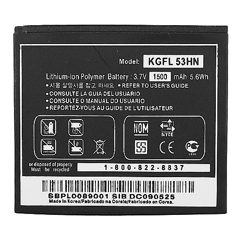 LG Optimus 2S P990 KGFL 53HN 1500mAh батареи сотового телефона для LG Optimus 2S P990 KGFL 53HN B0304L 1500mAh REPUESTO БАТАРЕИ