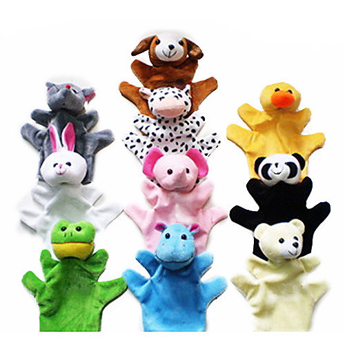 Симпатичные Крупногабаритные Животный-образный Нажмите Finger Puppets (Ramdom шаблон)