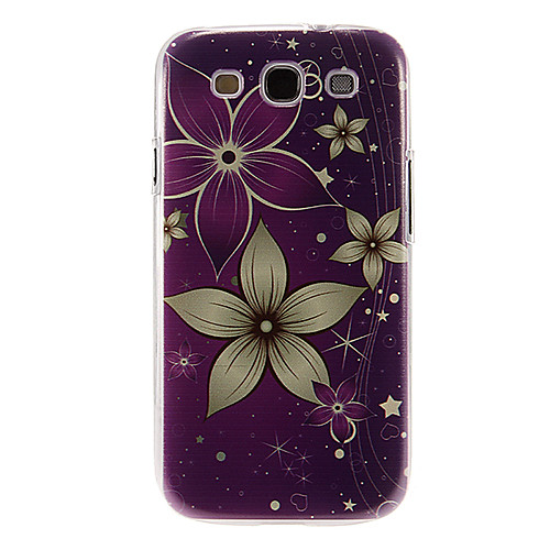 Фиолетовый Наземные Цветы Pattern Пластиковый защитный Твердый переплет чехол для Samsung Galaxy S3 I9300