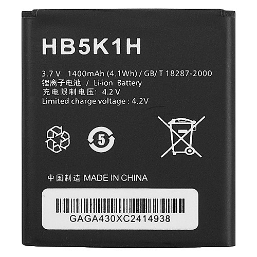 HUAWEI HB5K1H 1400mAh батареи сотового телефона для Huawei Ascend 2 Sonic C8650