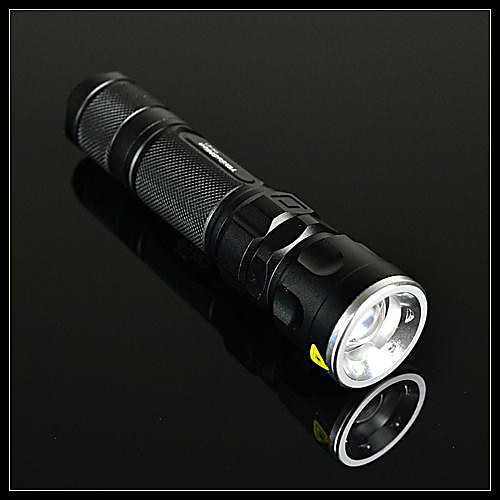 BORUIT E1 5-режиме Cree XM-L T6 Увеличить светодиодный фонарик (1200LM, 1x18650/3xAAA, черный)