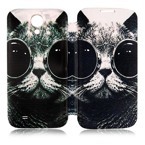 Мультфильм Cat Pattern кожаный чехол всего тела для Samsung Galaxy S4 i9500