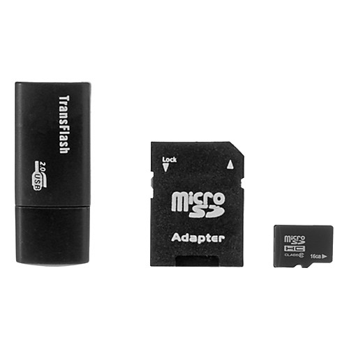 Класс 16gb 6 MicroSDHC карт памяти TF с SDHC адаптер SD и читателю карточки USB