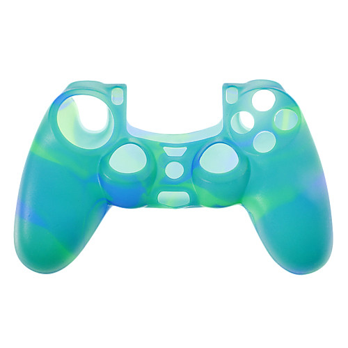 Силиконовая кожа случае для PS4 Controller (синий  зеленый)