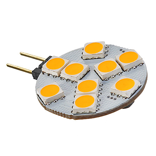 g4 GU4 MR11 2,5 Вт 9x5050smd 135-155lm 2800-3200k теплый белый свет привели пятно лампы (9-36v)