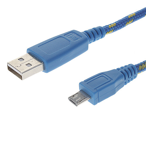 USB 2.0 для Micro USB 2.0 M / M сотовый телефон зарядный кабель синий (1,5)