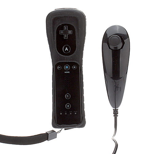 Удаленные и Nunchuck контроллер Набор Combo для Nintendo Wii (черный)