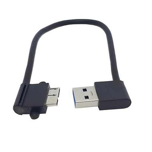 Право под углом 90 градусов USB 3.0 мужчина к Micro B Мужской 90 градусов кабель для Galaxy Примечание 3 N9000 N900 & S5 i9600 Black