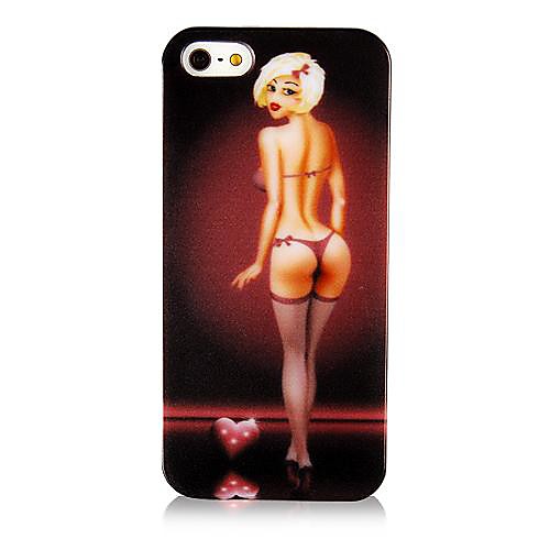 Sexy Lady Pattern Силиконовый мягкий чехол для iPhone5/5S