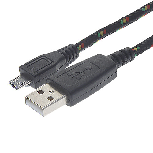 USB 2.0 для Micro USB 2.0 M / M сотовый телефон зарядный кабель черный (1,5)