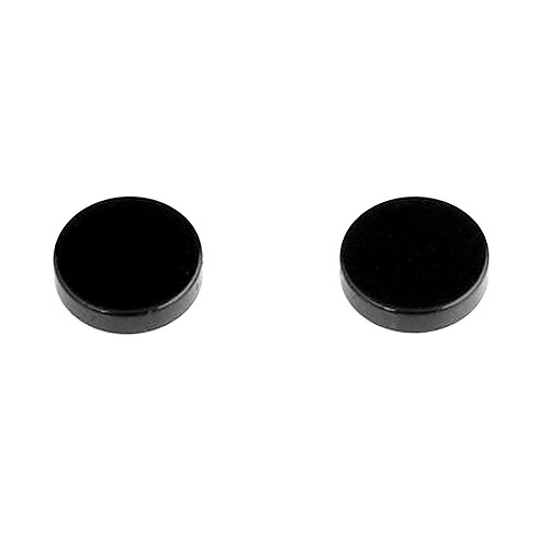 Классический круглый магнит Черный сплава серьги стержня (1 пара)