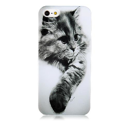 Серый узор Cat Силиконовые Мягкий чехол для iPhone4/4S