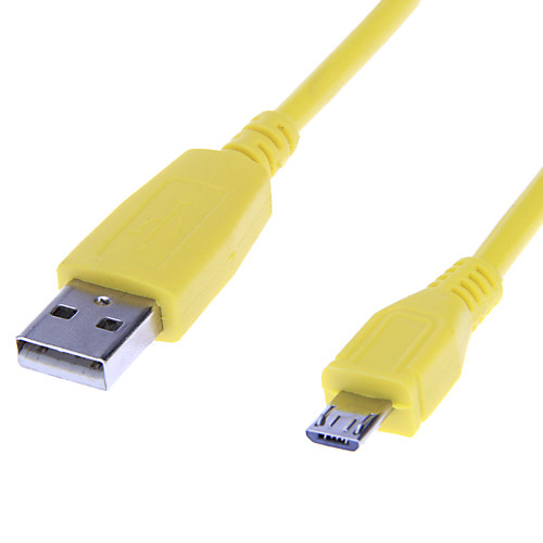 USB Sync и зарядное устройство кабель для Samsung / HTC (1м желтый)