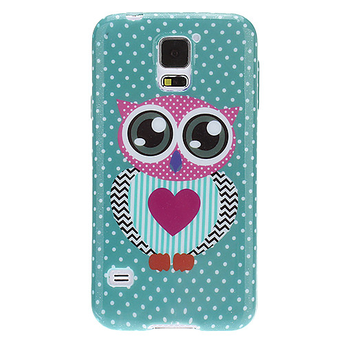 Сердце Любви Сова Pattern ТПУ Мягкая Защитная крышка дело на Samsung Galaxy S5 I9600