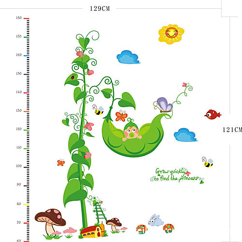 1PCS Красочные Съемный Детские Бабочка стикер стены для измерения Детский Рост