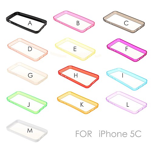 Сплошной цвет ТПУ Мягкая рамка Бампер для iPhone 5C