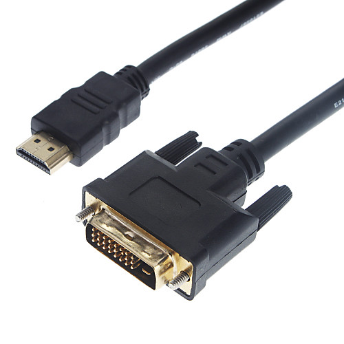 Золото HDMI Чтобы DVI Cable 5FT для HDTV PC Moitor LCD (1,5, черный)