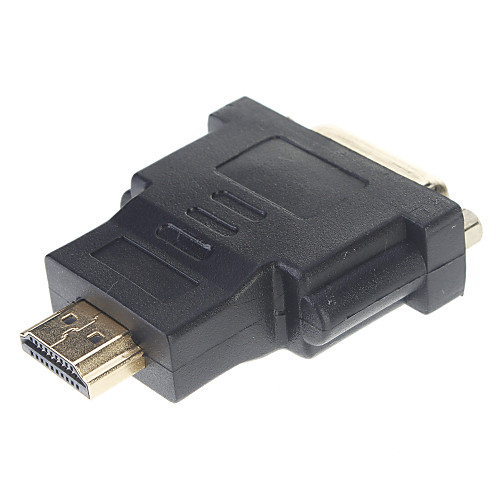 DVI 24 5 Женский Чтобы Мужчина HDMI Золото конвертер адаптер (черный)