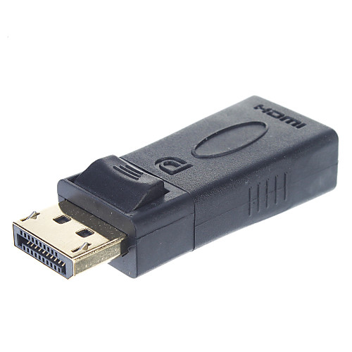 Порт дисплея DP мужчин и HDMI женского адаптер USB с аудио (черный)