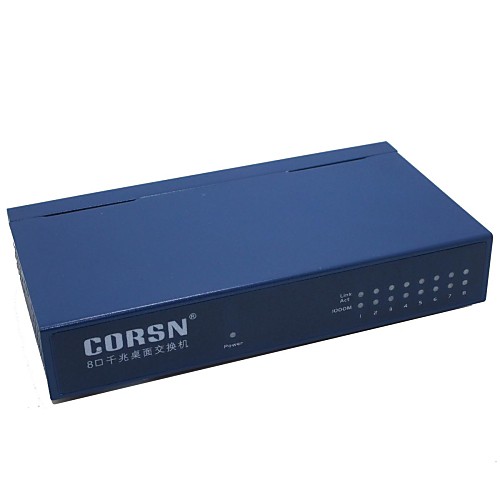 CORSN CS-1008G 8-Port 100Mbps / 1000 Мбит переключатель - Синий