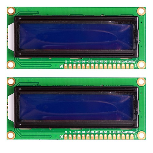 Стандартный 16 × 2 Характер голубой подсветкой Модуль ЖК-дисплей - черный  зеленый (2шт)