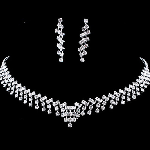 свадьба элегантный rhinetone Crytal серьги и ожерелье ювелирные изделия и др