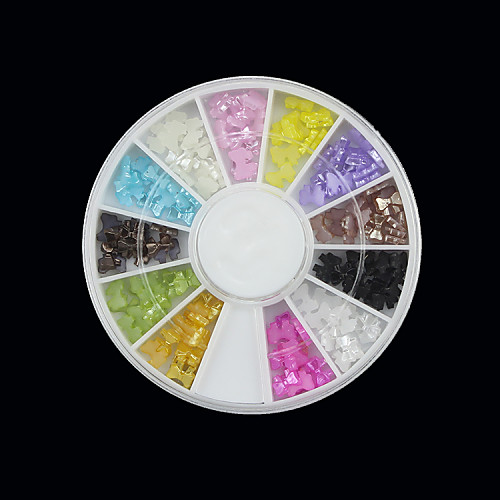 12-Цвет Прозрачный Лук Nail Art Arcylic украшения