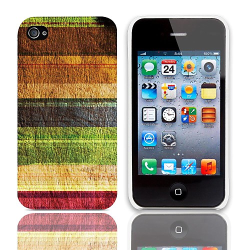 Vintage Stripes Pattern Жесткий чехол с 3 пакетами Защитные пленки для iPhone 4/4S