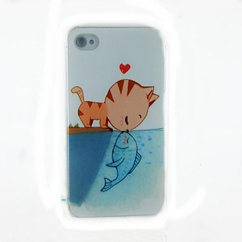 Кошка Поцелуй Рыба Тупая Дело Польский блинтования назад для iPhone 4/4S