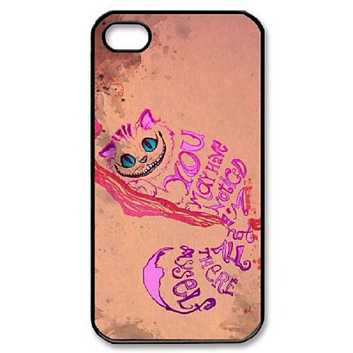 Индивидуальные Алиса в стране чудес Case Cat Pattern пластичное трудное для iPhone 4/4S