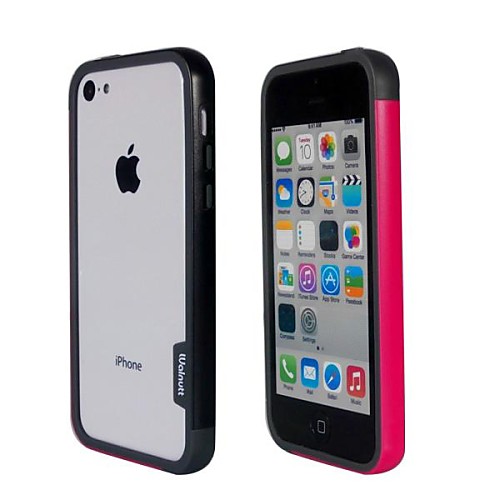 Мода двойной цвет ТПУ бампер Рамка для iPhone5C (черный  Rose)