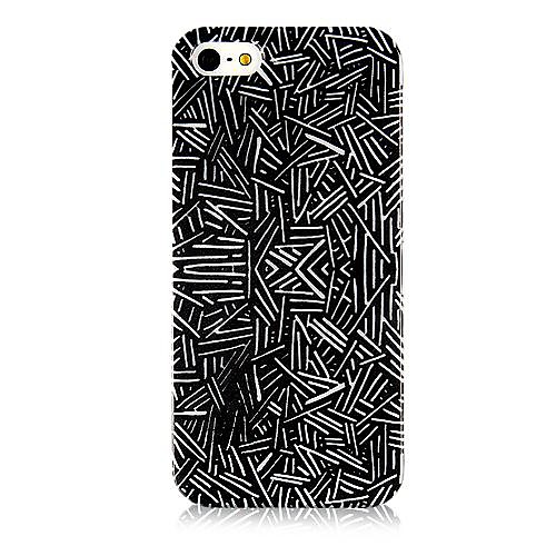 Черно-Белая линия Pattern Силиконовый мягкий чехол для iPhone5/5S