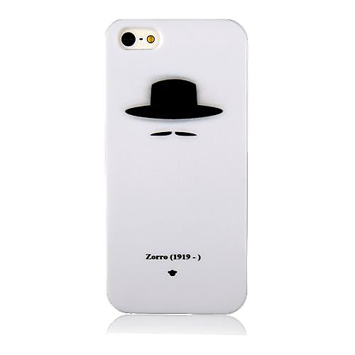 Black Pattern Hat Силиконовые Мягкий чехол для iPhone 4/4S