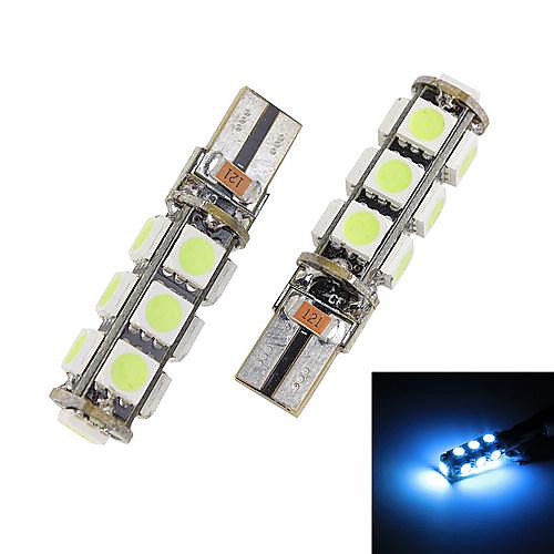 Merdia T10 3W 200LM 13x5050SMD светодиод Ошибка Бесплатный Canbus Ice Blue Light автомобилей индикаторная лампа - (12V / пара)