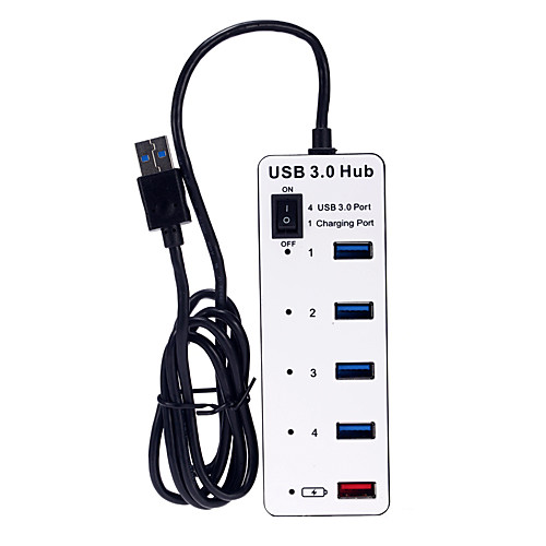 5-портовый USB 3.0 4,8 Гбит Aluminun сплава концентратор Shell