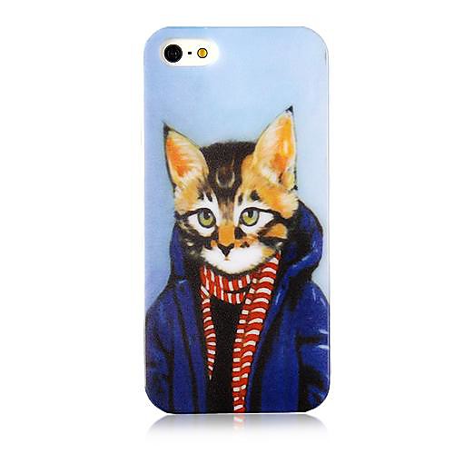 Шарф Pattern Cat Силиконовые Мягкий чехол для iPhone 4/4S