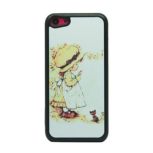 Девочка и Pattern Рисунок Котенок Футляр для IPhone 5C