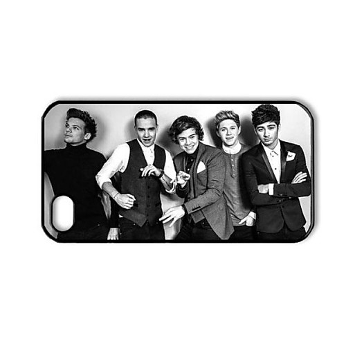 One Direction Черно-белый узор пластиковых трудный случай для IPhone 4/4S