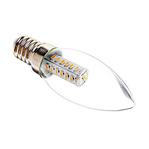 E14 3W 25x3014SMD 180-210LM 2700-3200K теплый белый свет Светодиодные свечи лампы (220)