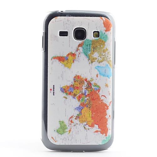 Дело Карта мира Pattern ПВХ Вернуться на Samsung Galaxy Ace S7272 3